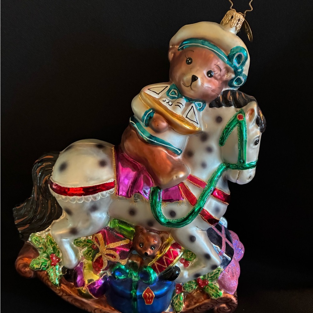 Radko Touring Teddy Horse Ornament - Picture 7 of 7